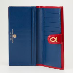 財布 18cm Red Blue | Rope Logo Purse レッド ブルー エナメル